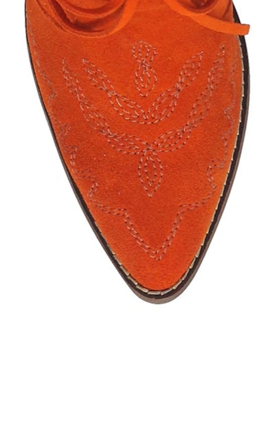 Womens tangled fringe orange boots