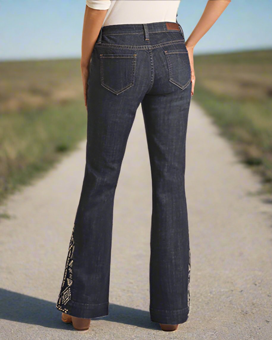 Mid rise side insert Rock&Roll Denim jeans