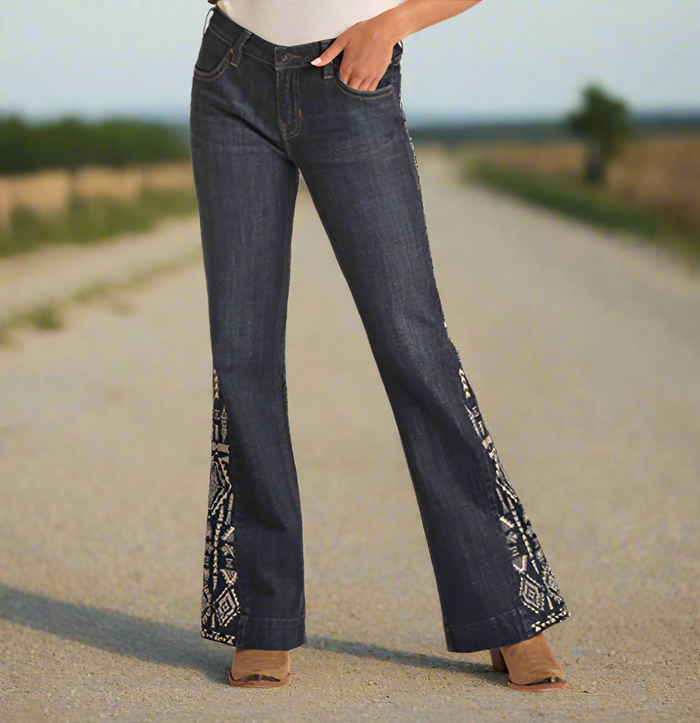 Mid rise side insert Rock&Roll Denim jeans