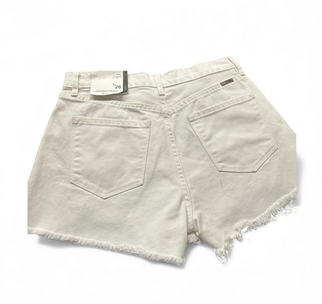 White High Rise Shorts