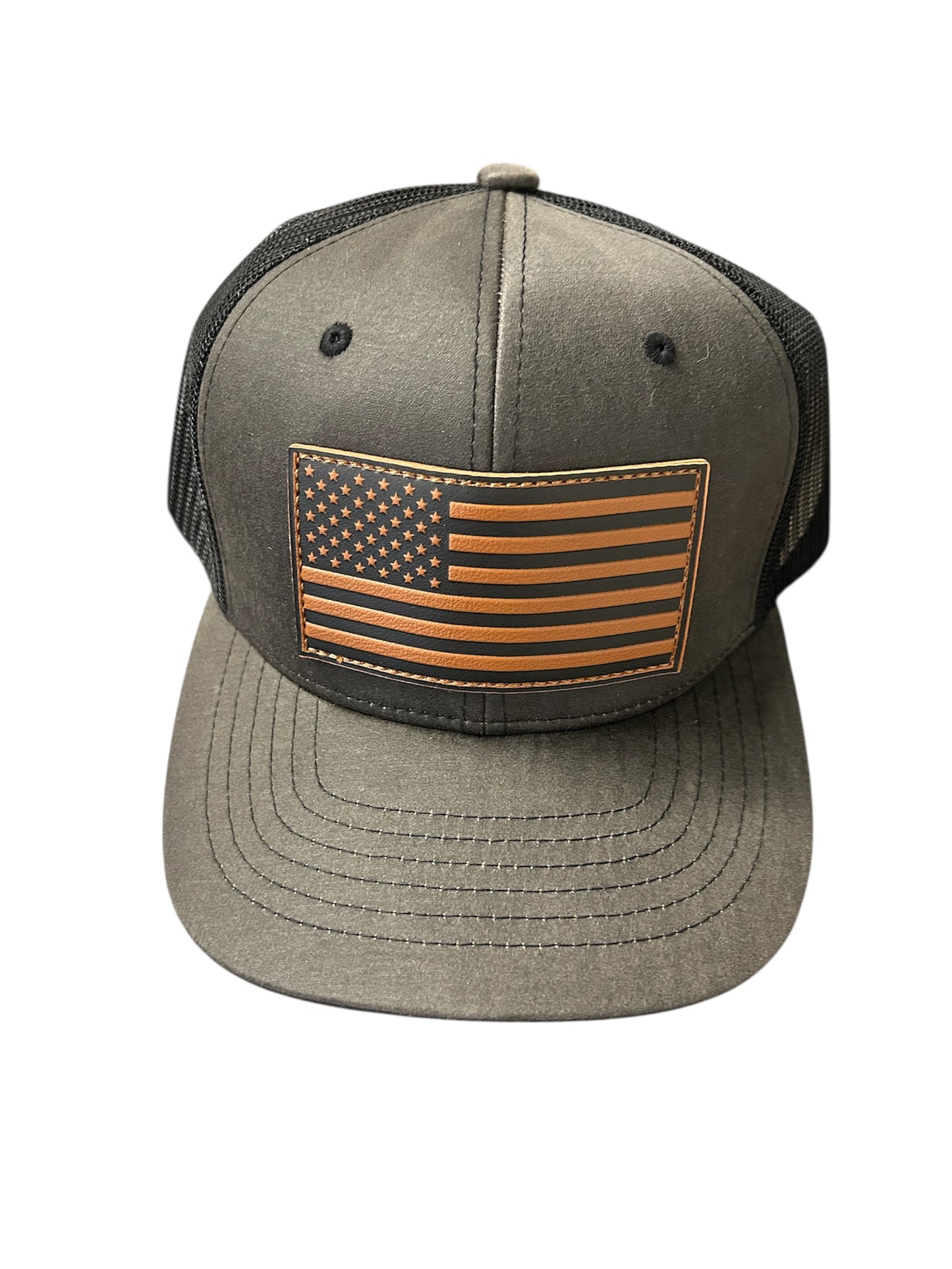 Charcoal American flag SnapBack