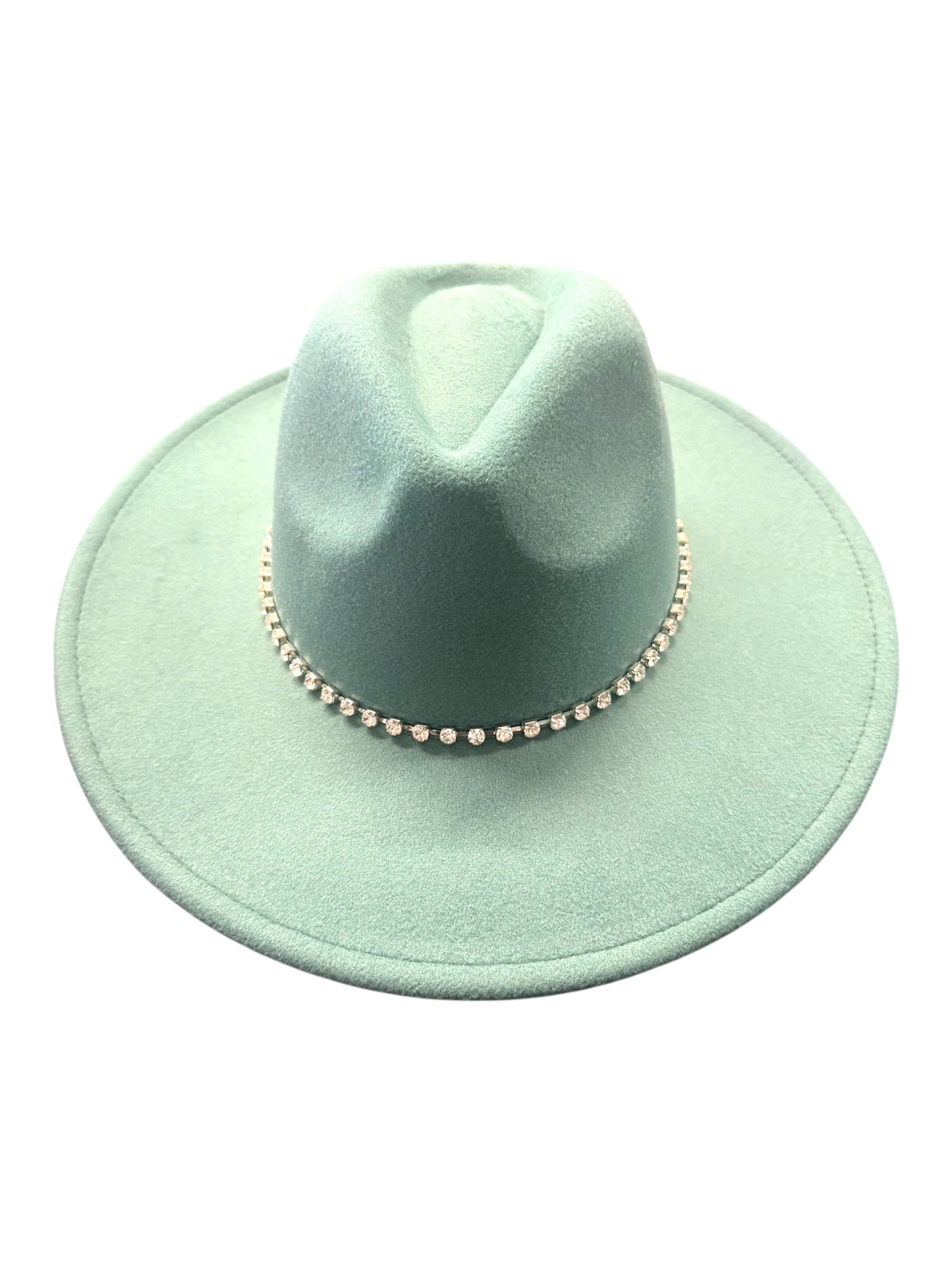Fashion felt with rhinestone band