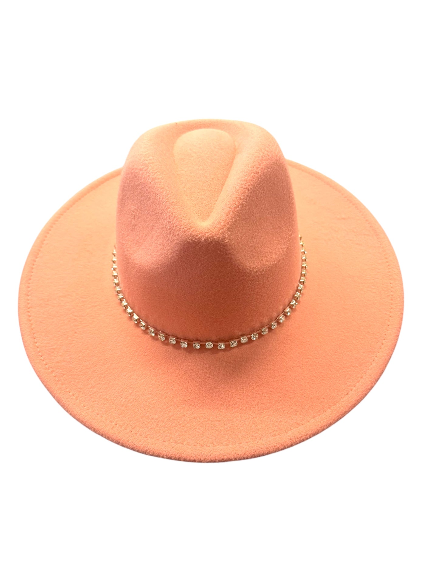 Fashion felt with rhinestone band