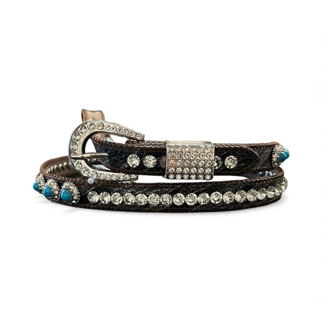 Nomad turquoise rhinestone belt