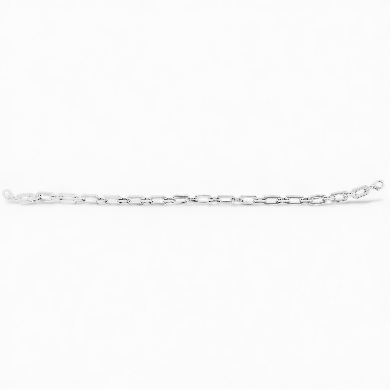 silver chain link hat chain