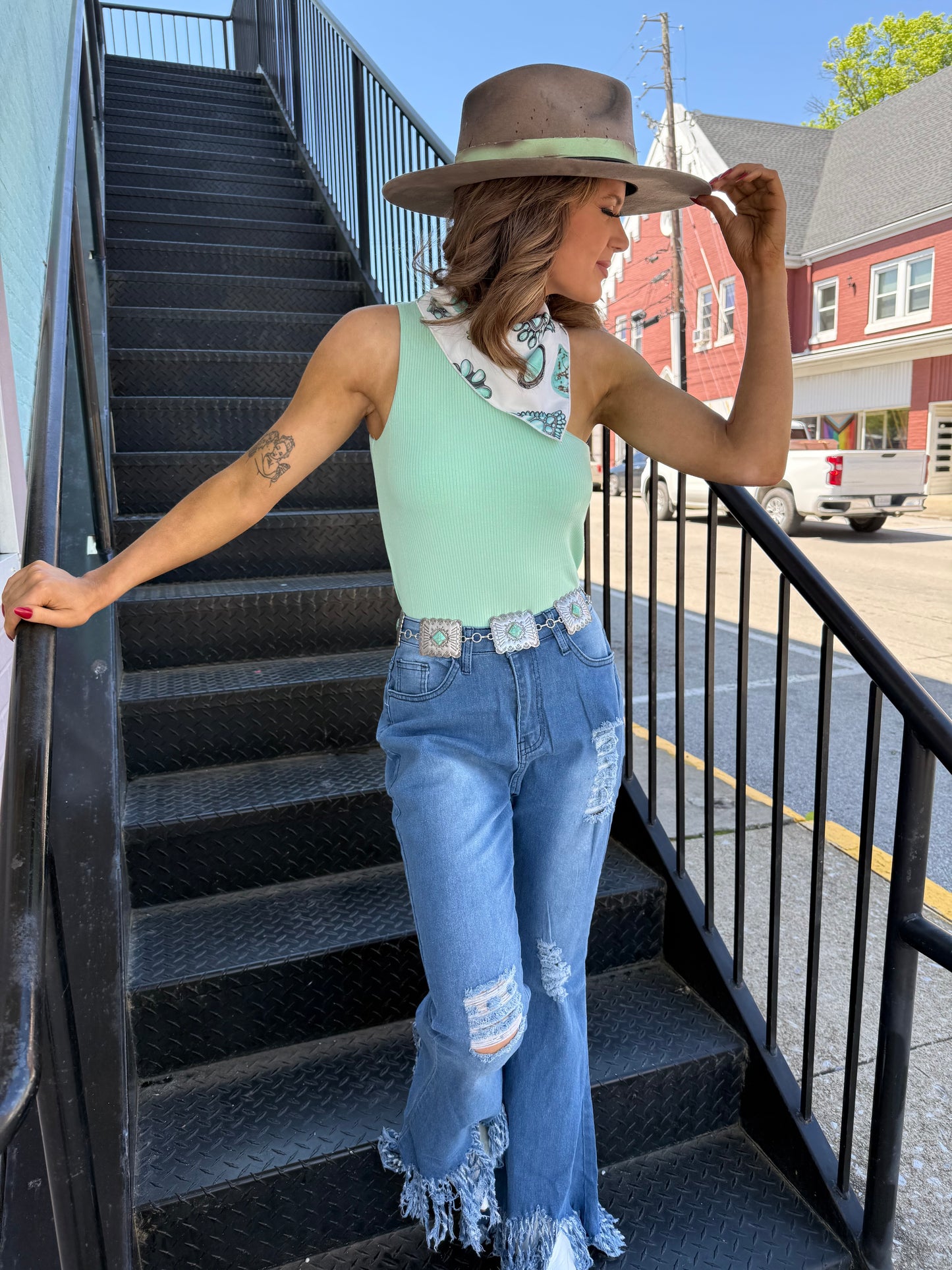 One Shoulder Ribbed Bodysuit