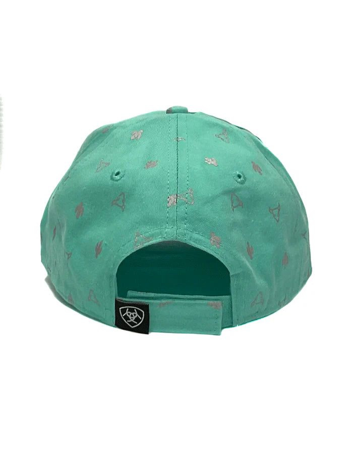 Ariat Teal cactus & Bull hat