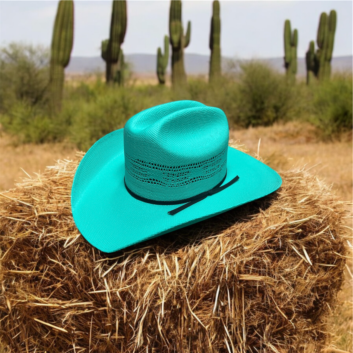 American Hat Makers Chelsea Turquoise Straw