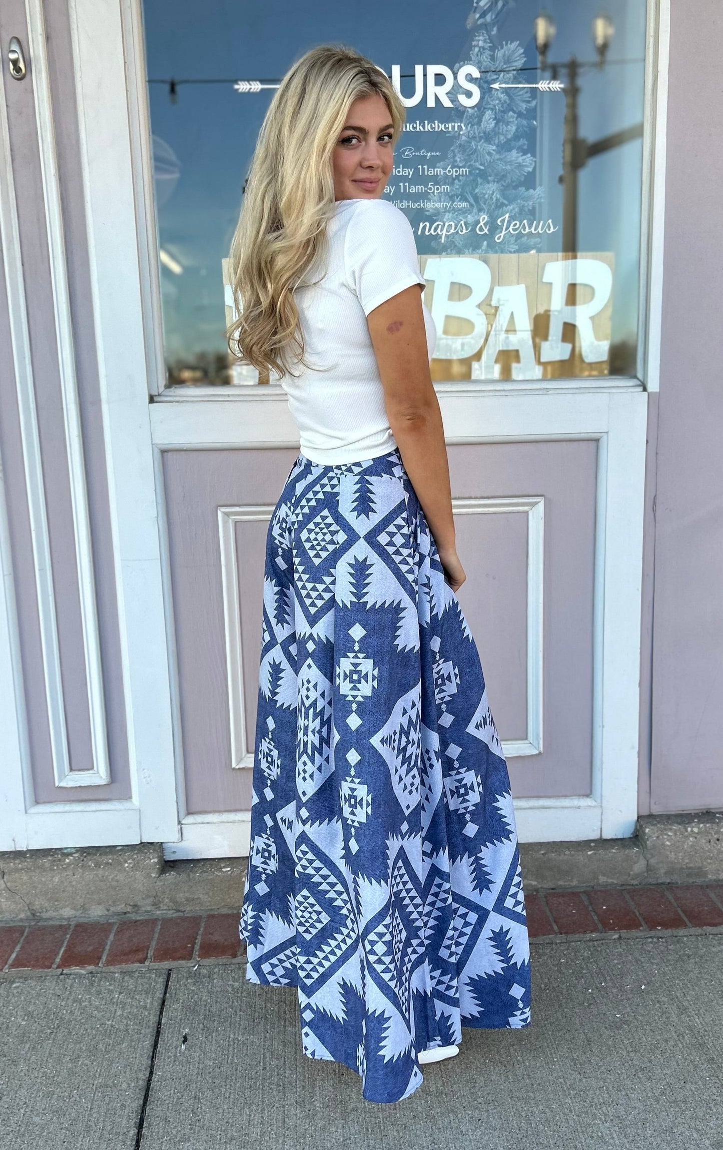 Abstract Tribal Print Palazzo Pants