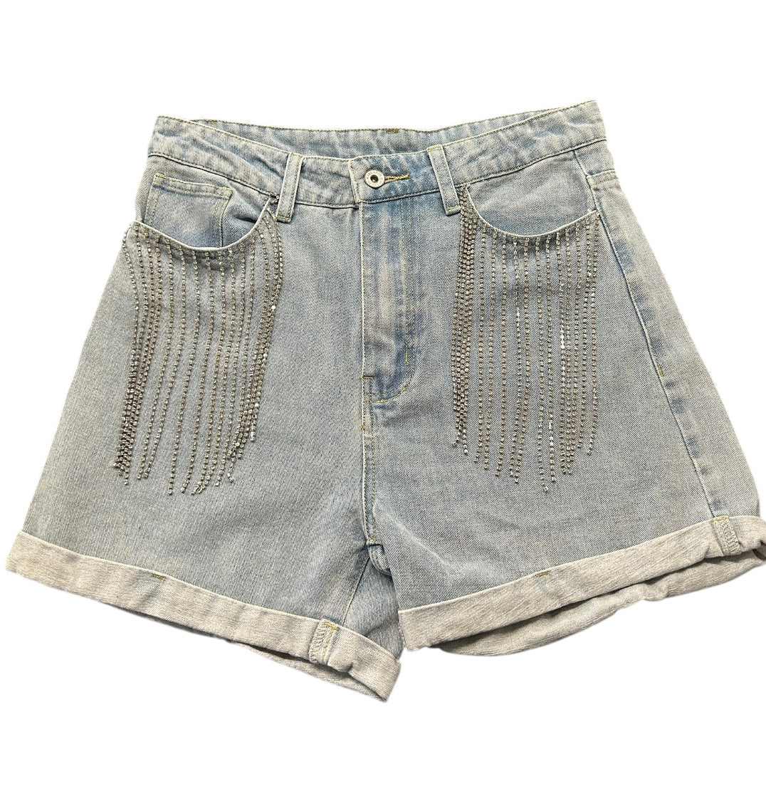 Cuffed Bling Shorts