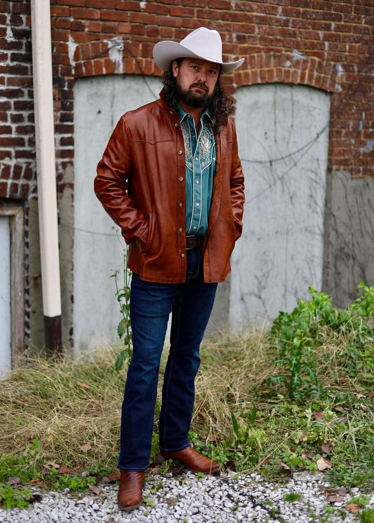 Scully Coffee Leather Men’s Button Up Jacket