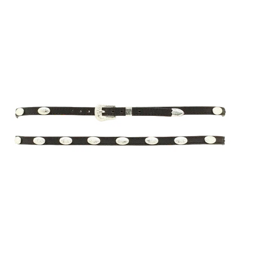 Texas Rose Oval Concho Hatband black