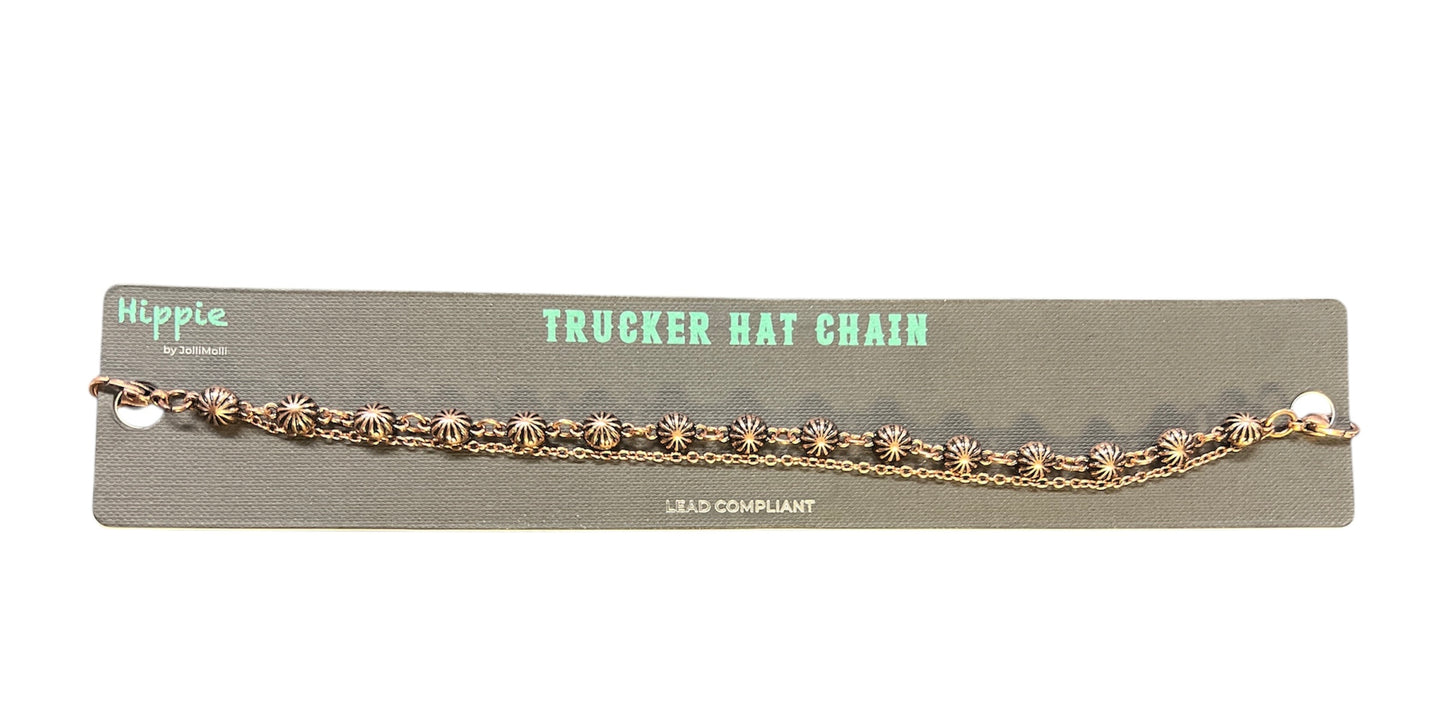 Flower studded Trucker Hat Chain