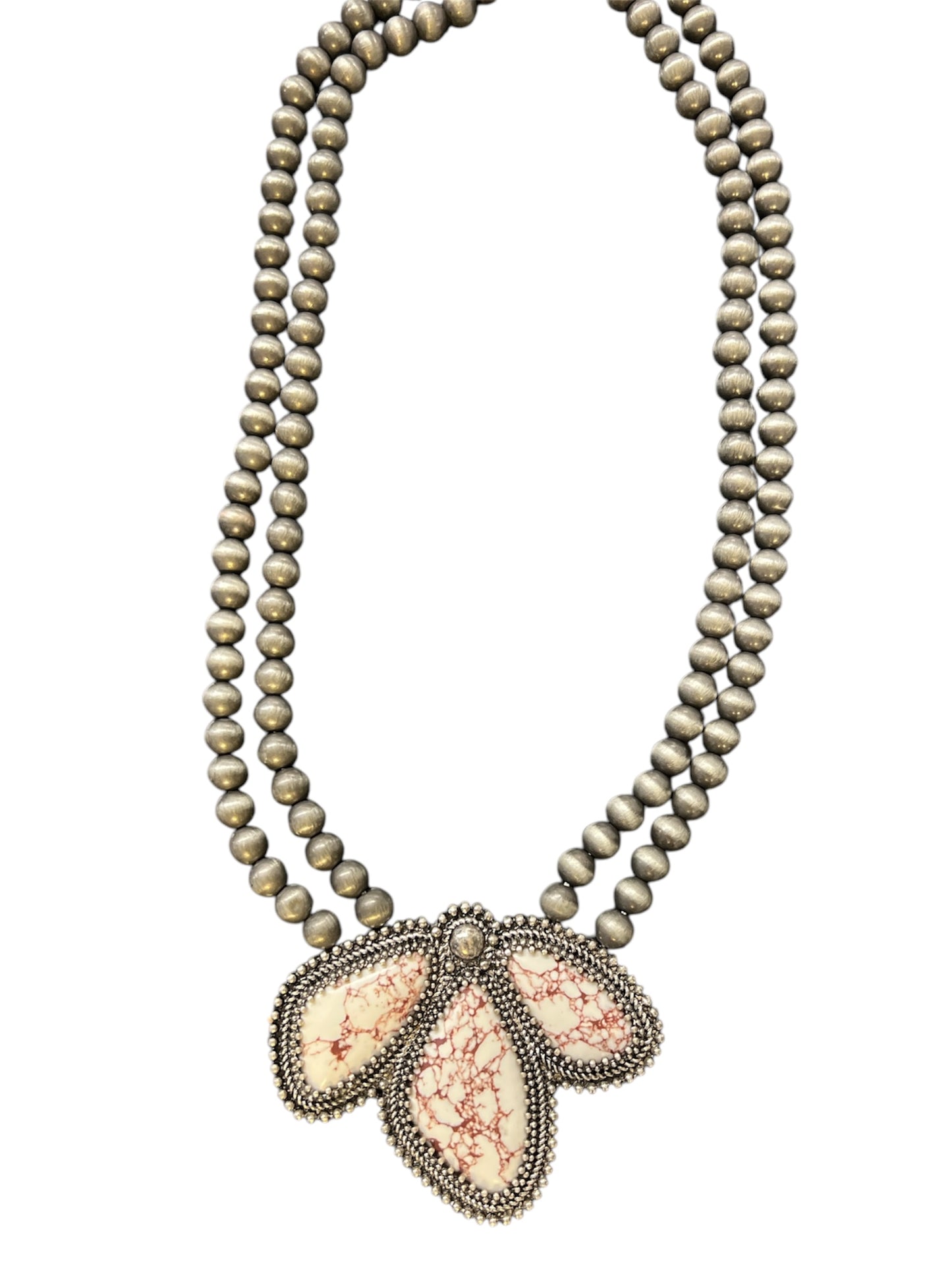 Layered 3 stone Antique Turquoise Necklace