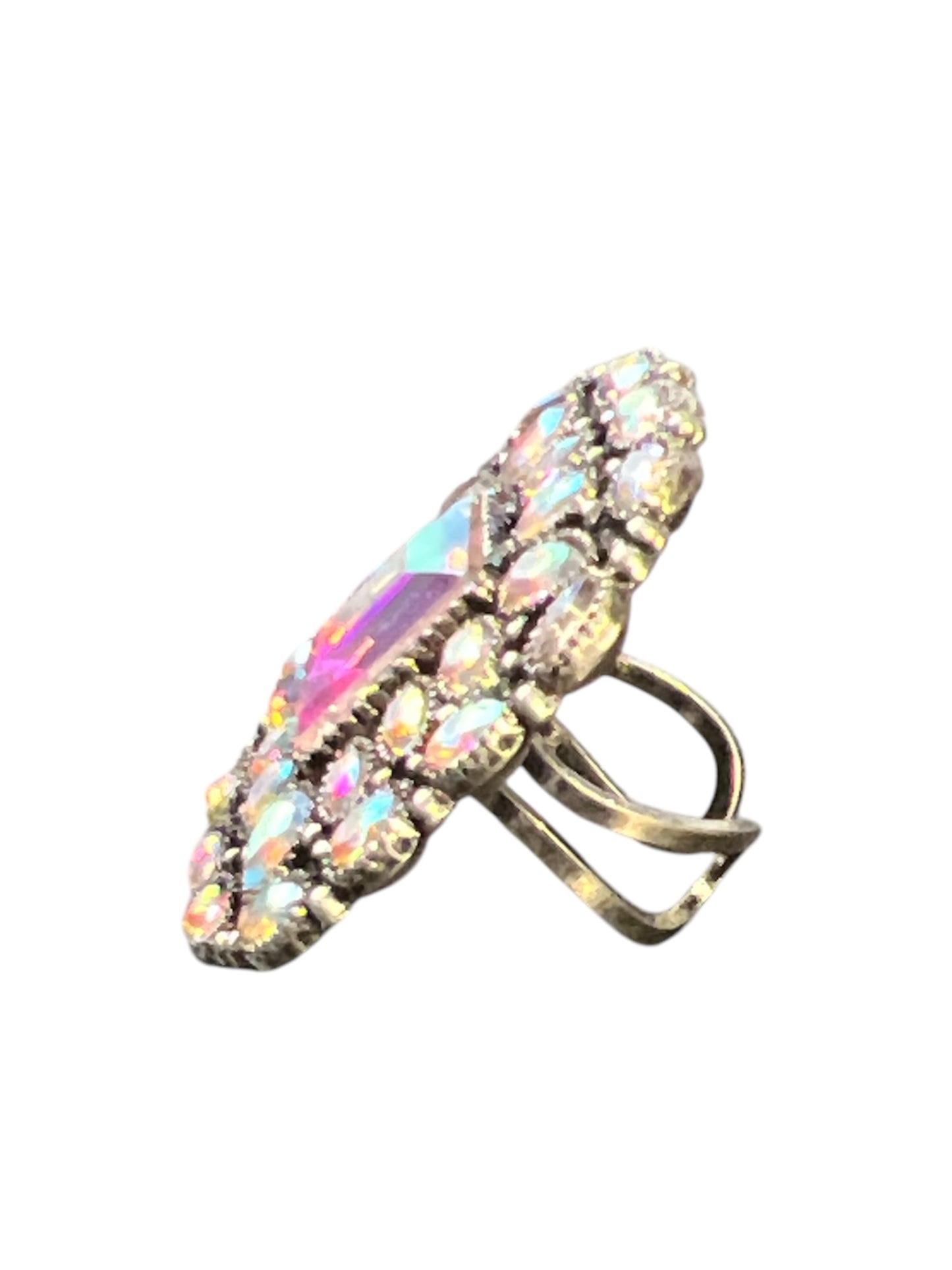 Iridescent Rhinestone Ring