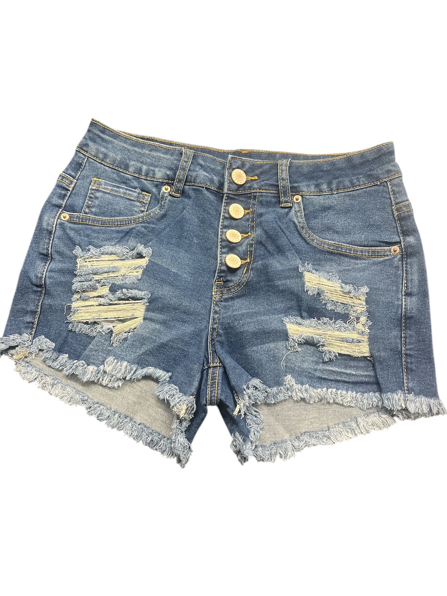 Daisy Denim Ripped Shorts