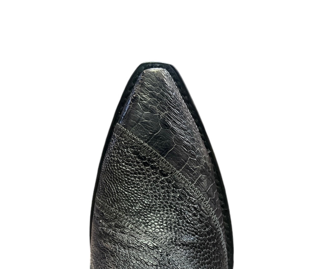 Dan post Mens grey ostrich boots