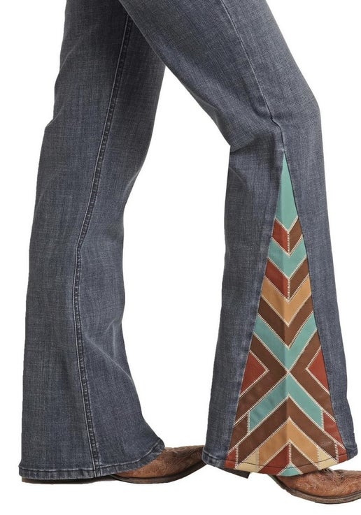 Patched Leather Trouser Jean
