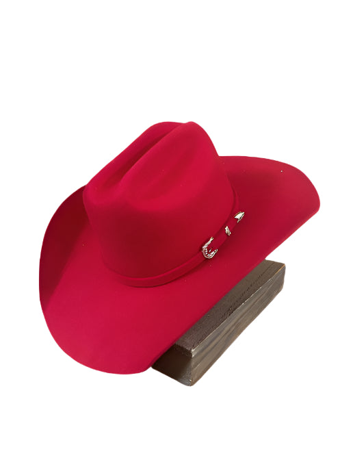 American Hat Makers Cattleman Felt- candy Apple Red