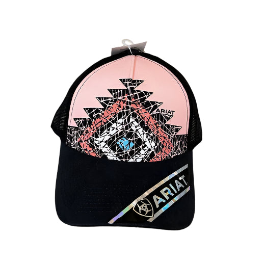 Ariat pink Aztec ball cap