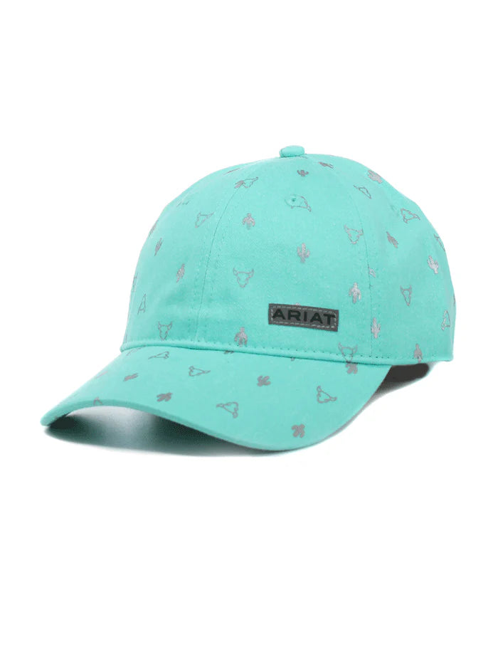 Ariat Teal cactus & Bull hat