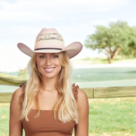 American Hat Makers Olivia Pink Straw