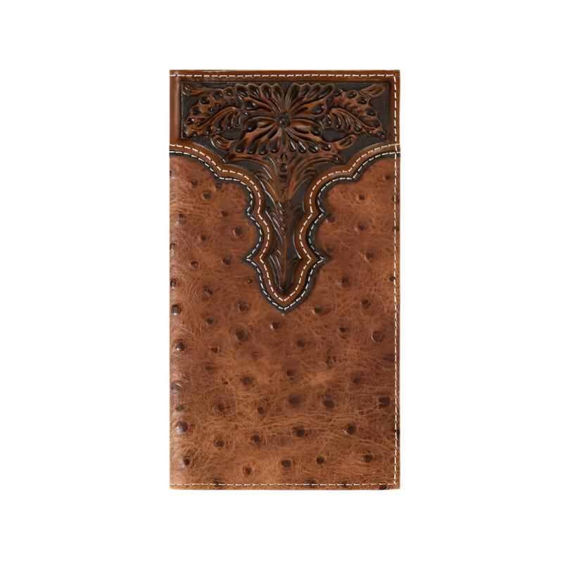 Ariat Leather Ostrich Floral wallet