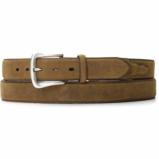 Nocona Brown Overlay Leather Belt