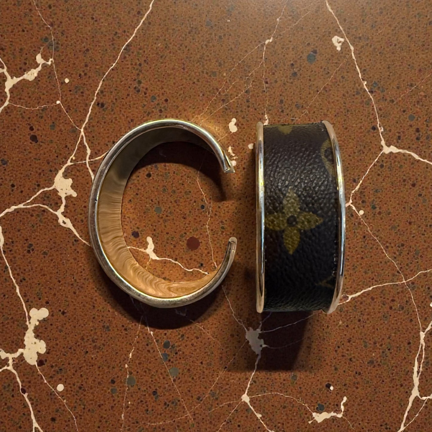 Upcycled LV hard bangle