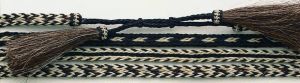 Twister three strand natural horsehair hat band