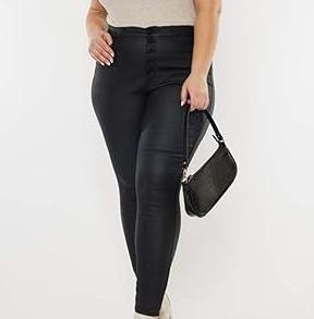 Bombay Plus High Rise Coated Skinny Jeans