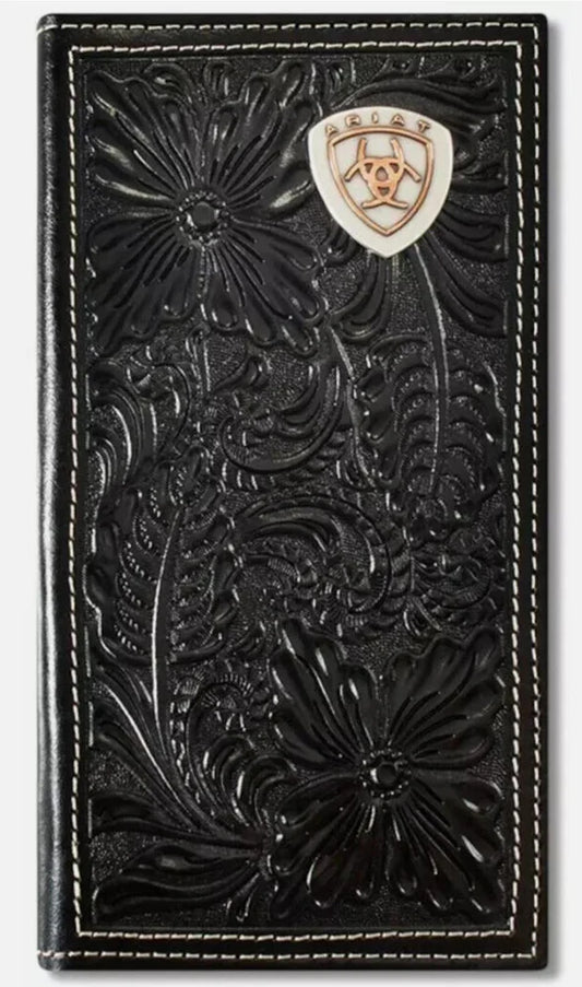 Ariat floral embossed rodeo wallet
