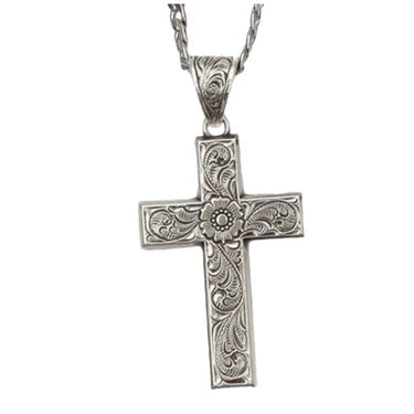 Twister Paisley Cross Necklace