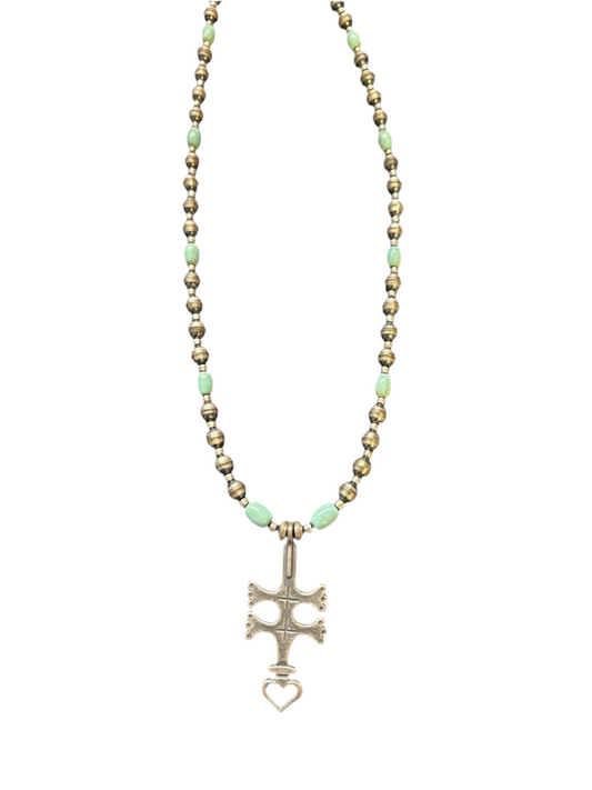 Heart Pendant Navajo Pearls