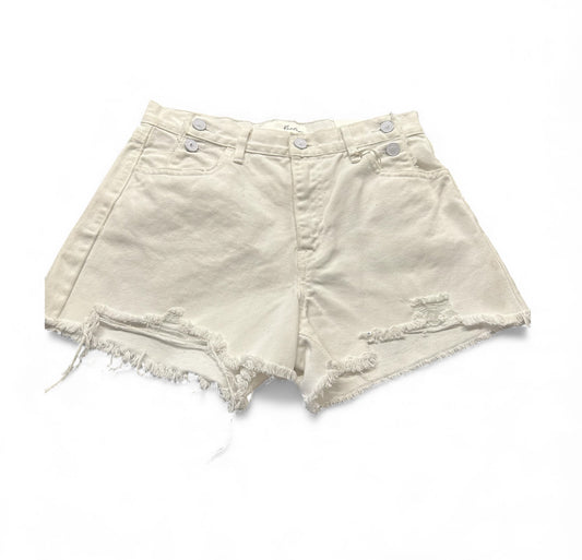 White High Rise Shorts