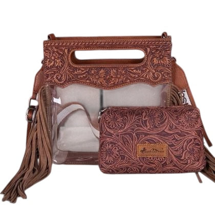 Montana West Clear Fringe Crossbody