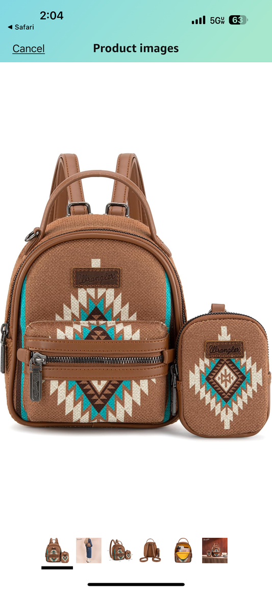 Wrangler Mini backpack w/ coin pouch