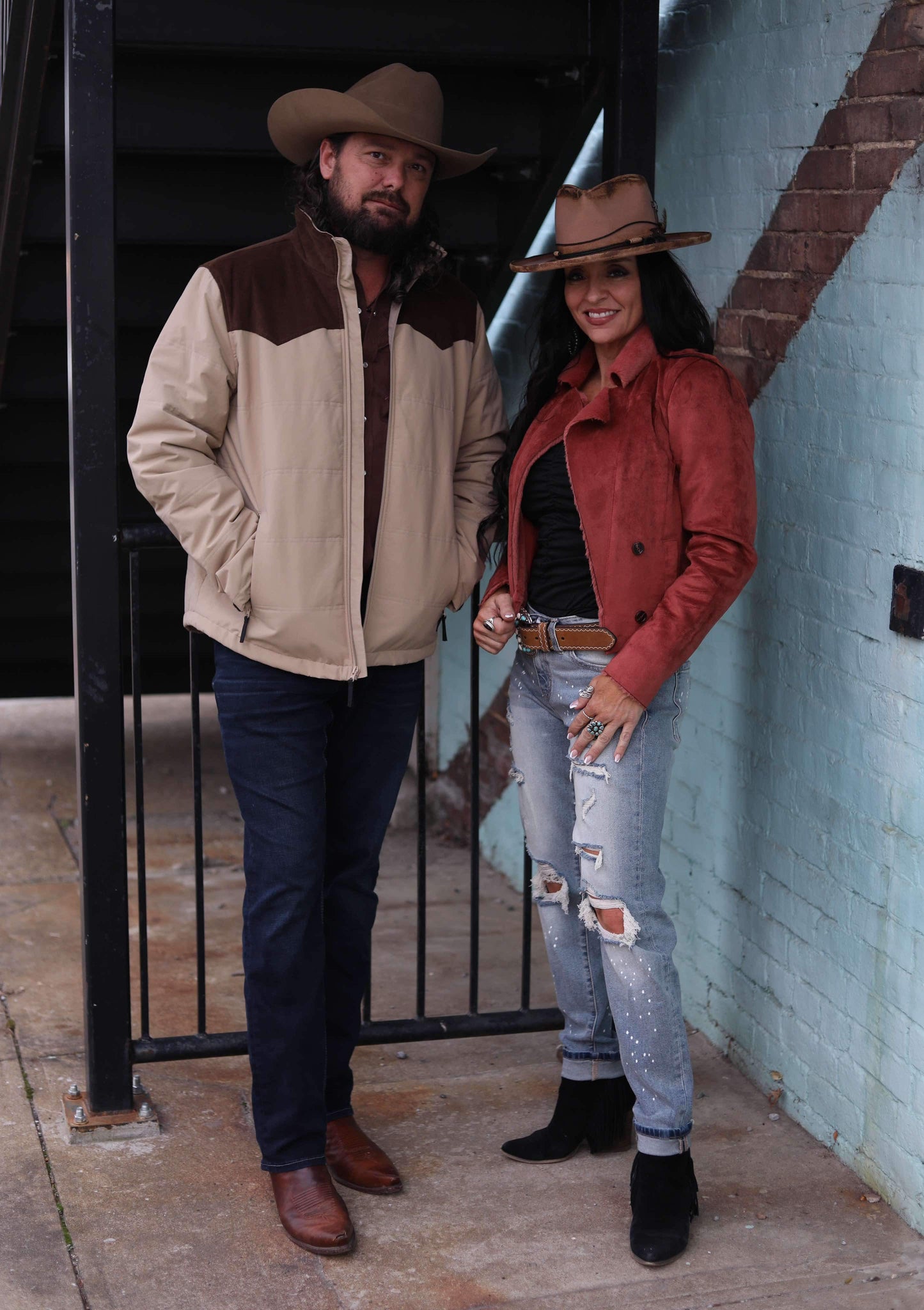 Rust Faux Fur Coat