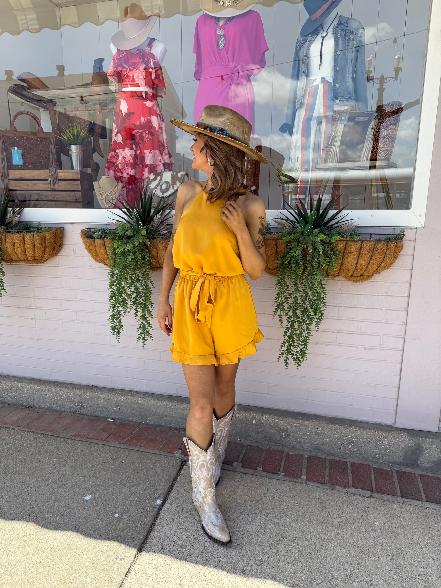 Sleeveless Satin Romper