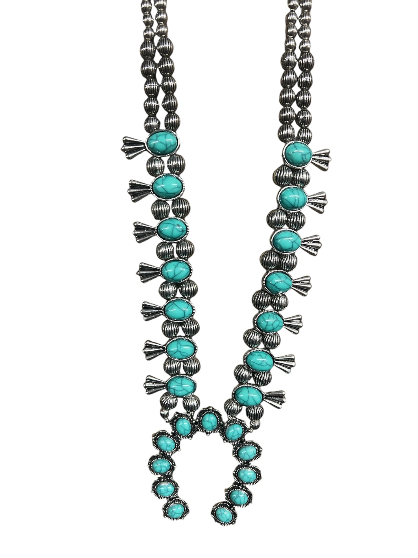 Turquoise Squash Blossom Necklace