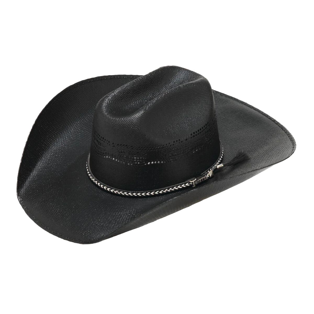Twister Mens Bangora Black Straw Cowboy Hat