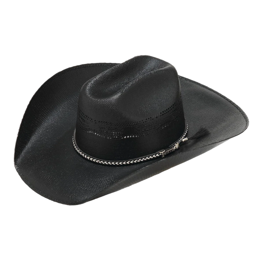 Twister Mens Bangora Black Straw Cowboy Hat