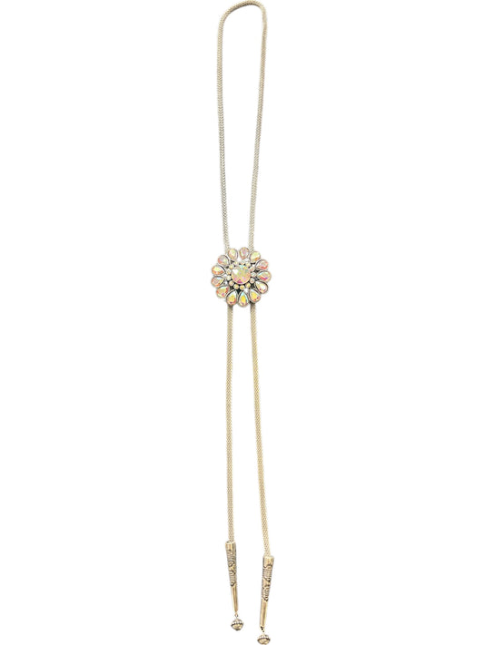 Iridescent flower bolo