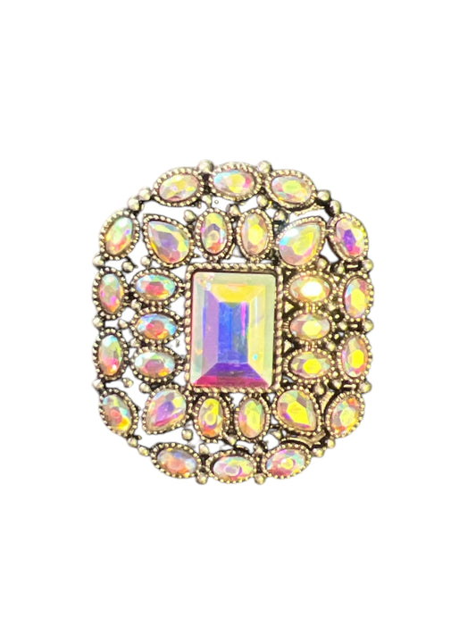 Iridescent Rhinestone Ring