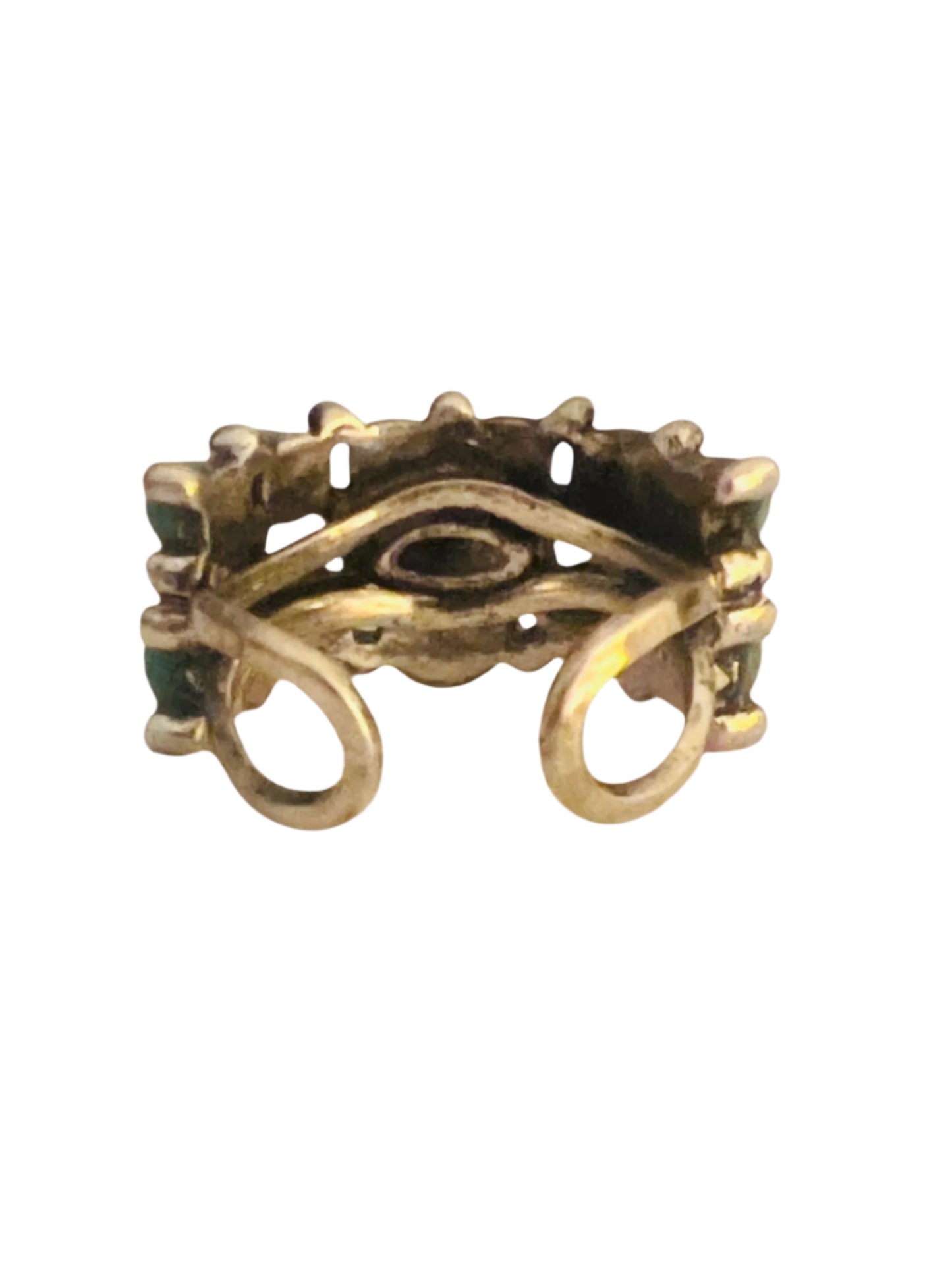 Stacked turquoise stone ring