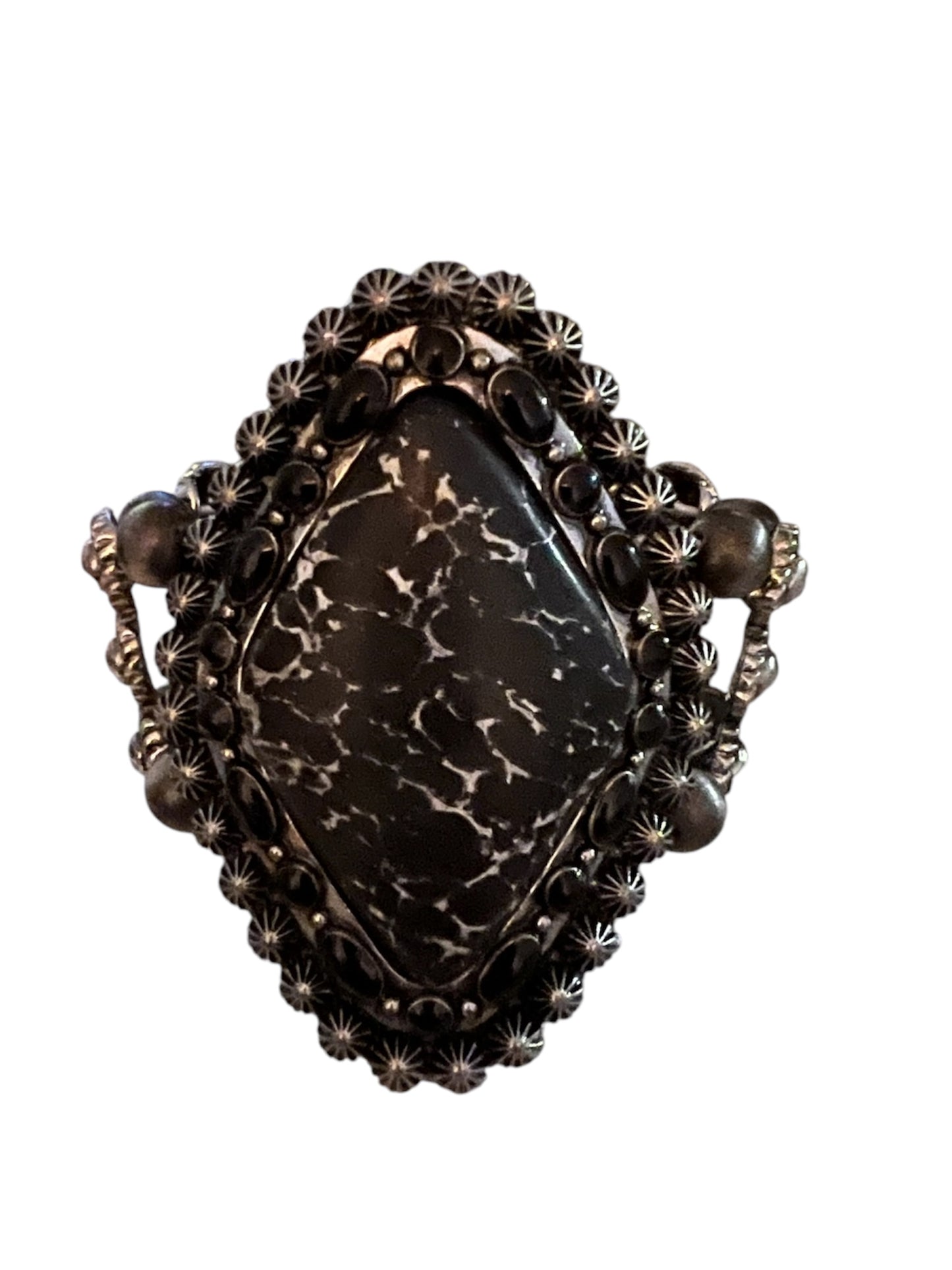 Black Stone stretch bracelet