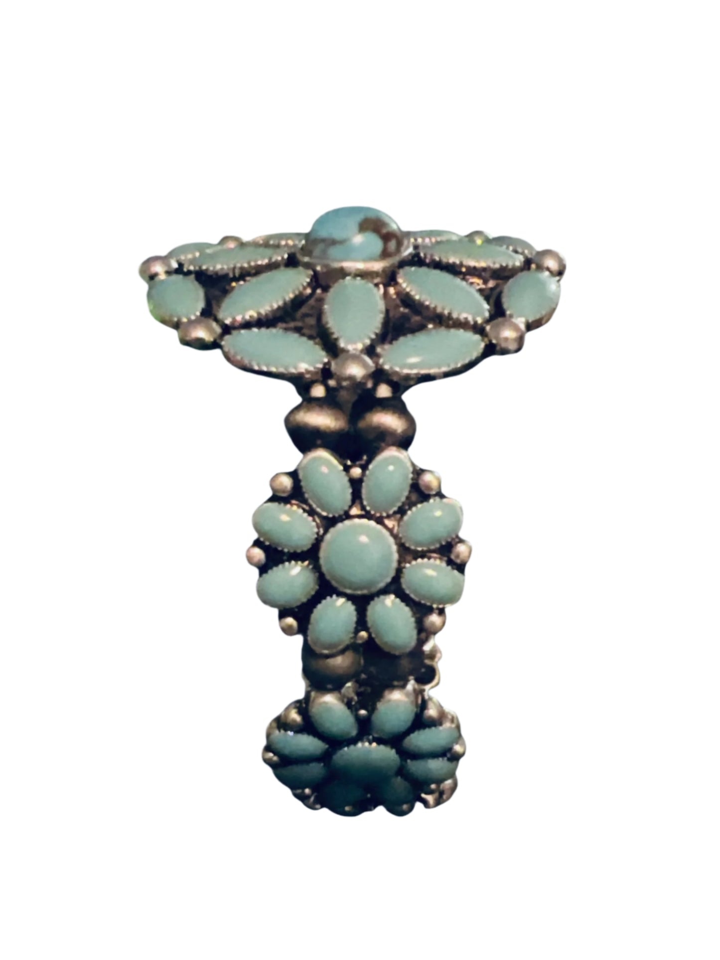 Turquoise Daisy stretch bracelet