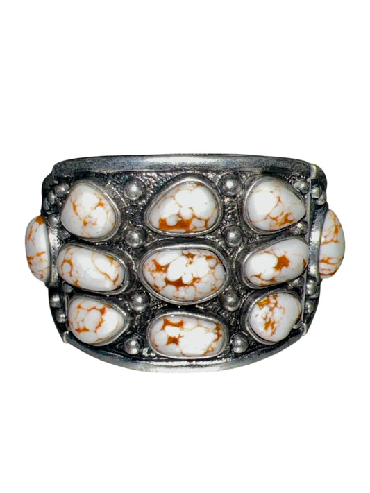 Cream stoned cuff