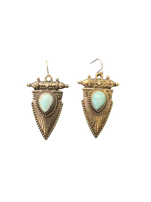 Shielded Turquoise stone earrings