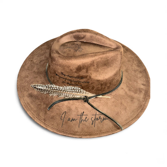 I am the storm brown hat